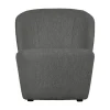 vtwonen Fauteuils|Lofty Fauteuil bouclé staalgrijs