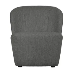 vtwonen Fauteuils|Lofty Fauteuil bouclé staalgrijs