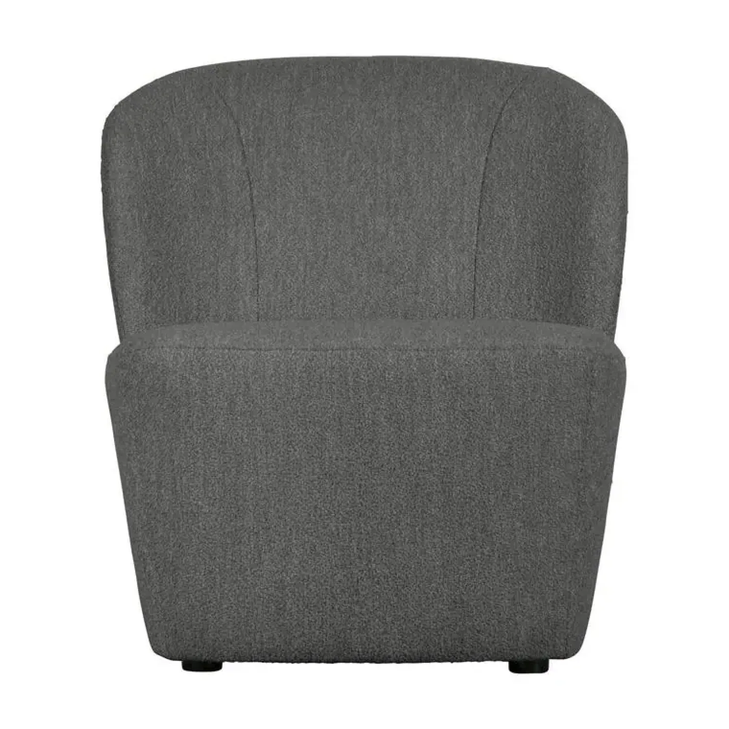 vtwonen Fauteuils|Lofty Fauteuil bouclé staalgrijs