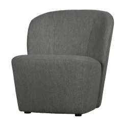 vtwonen Fauteuils|Lofty Fauteuil bouclé staalgrijs