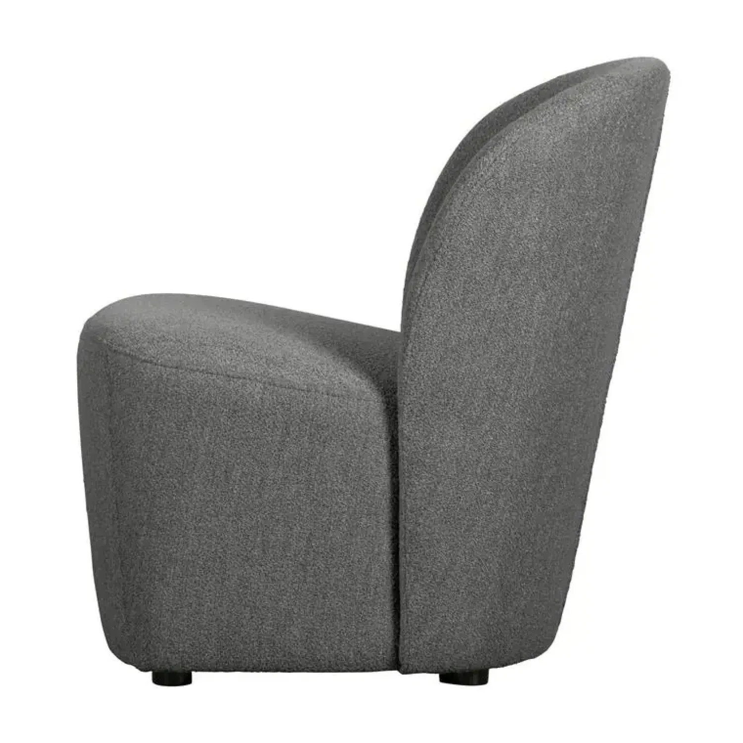 vtwonen Fauteuils|Lofty Fauteuil bouclé staalgrijs