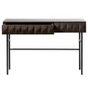 LykkeHome Bijzettafels|Lona sidetable donkerbruin eikenhoutfineer 117cm