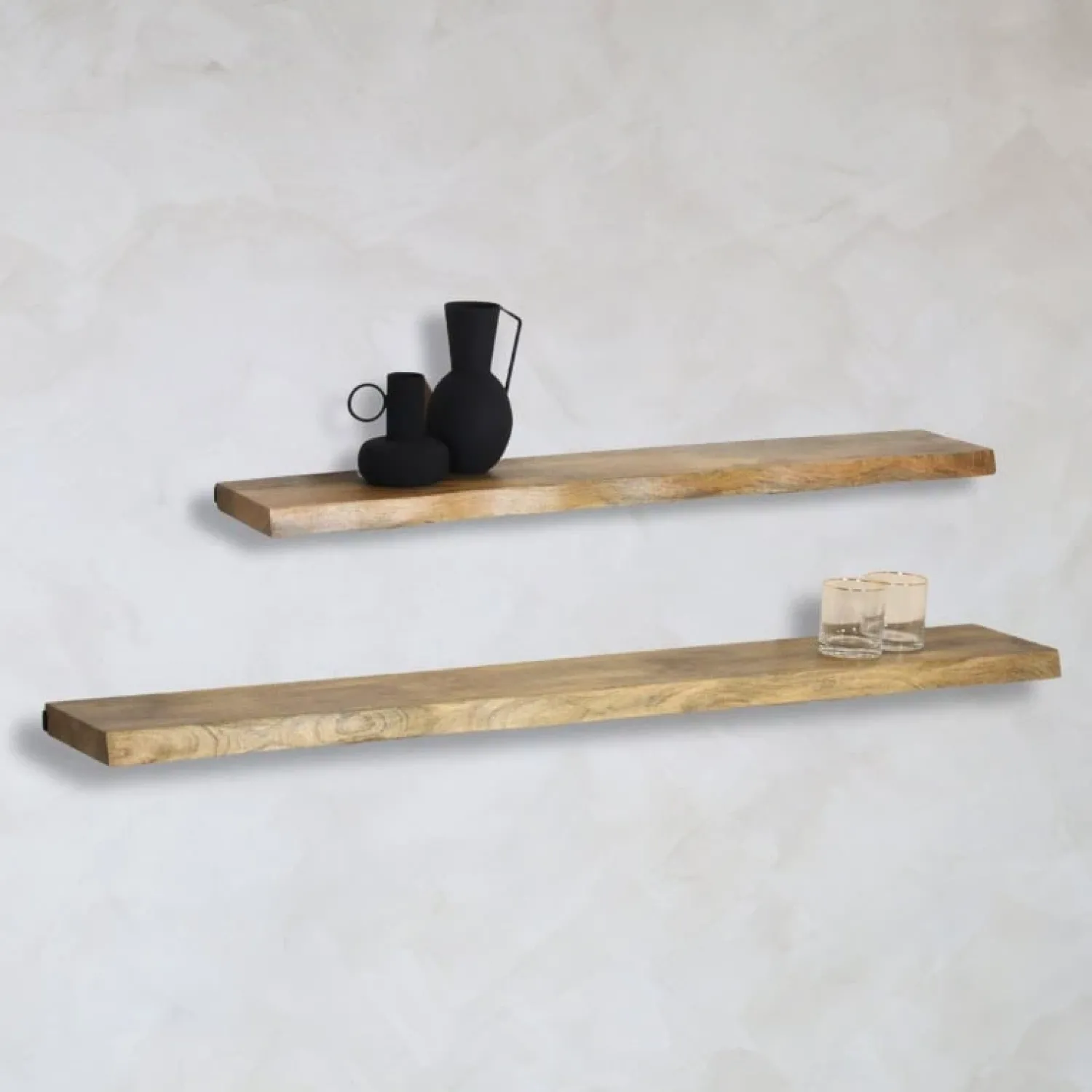 Decor 88 Wandplanken|Wandrekken|Londo wandplank zwevend 100cm Mangohout