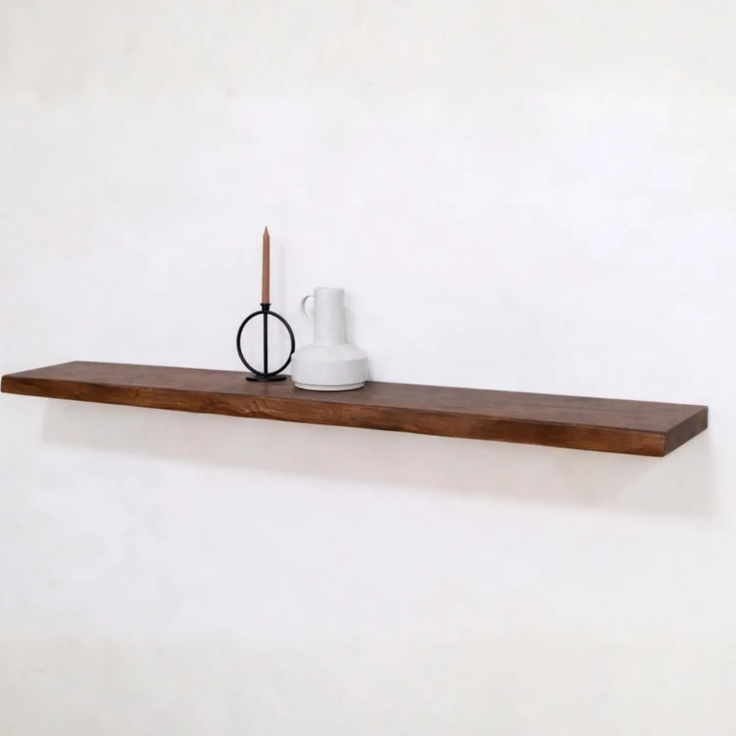 Vane Living Wandplanken|Wandrekken|Londo Wandplank zwevend Walnoot Mangohout 120cm