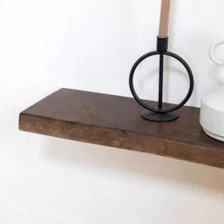 Vane Living Wandplanken|Wandrekken|Londo Wandplank zwevend Walnoot Mangohout 60cm