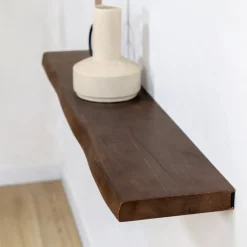 Vane Living Wandplanken|Wandrekken|Londo Wandplank zwevend Walnoot Mangohout 80cm