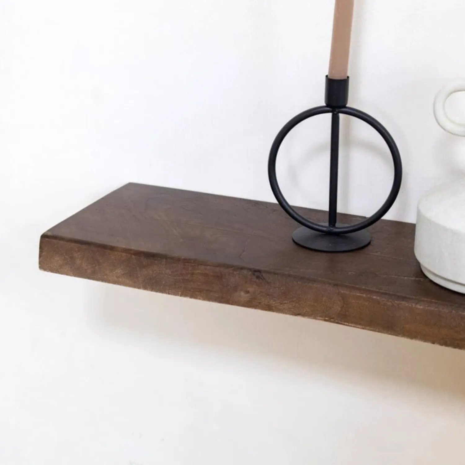 Vane Living Wandplanken|Wandrekken|Londo Wandplank zwevend Walnoot Mangohout 100cm