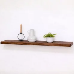 Vane Living Wandplanken|Wandrekken|Londo Wandplank zwevend Walnoot Mangohout 100cm