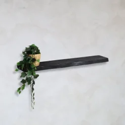 Cavetown Wandplanken|Wandrekken|Londo wandplank zwevend Zwart Mangohout 100cm