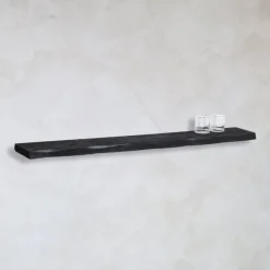 Cavetown Wandplanken|Wandrekken|Londo wandplank zwevend Zwart Mangohout 140cm