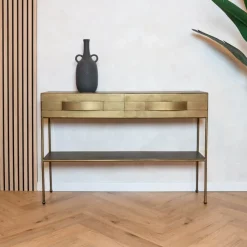 PTMD Sidetables|Loua sidetable goud 119,5cm