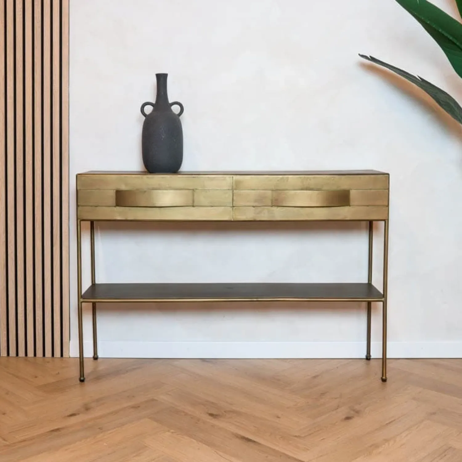 PTMD Sidetables|Loua sidetable goud 119,5cm