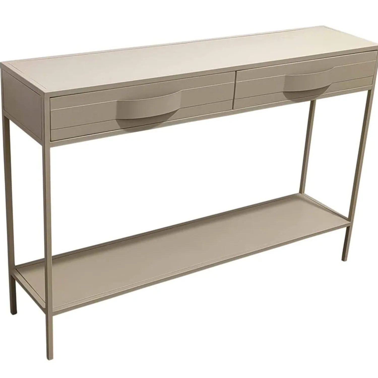 PTMD Sidetables|Loua Sidetable Zand Metaal 120cm