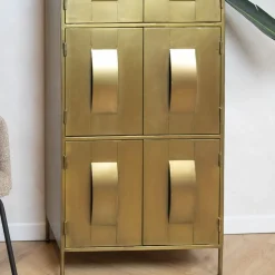 PTMD Wandkasten|Vakkenkasten|Loua wandkast goud 62cm