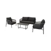 Lesli Living Loungeset|Loungeset Osaka zwart