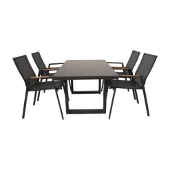 Lesli Living Tuintafels|Loungetafel hoog Monaco Noir 140cm