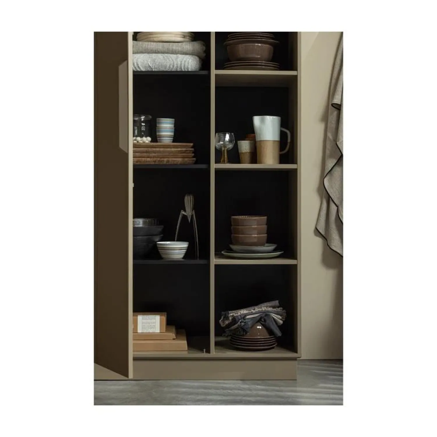 WOOOD Wandkasten|Industriele Kasten|Lowen Opbergkast Dennenhout Mud 100cm