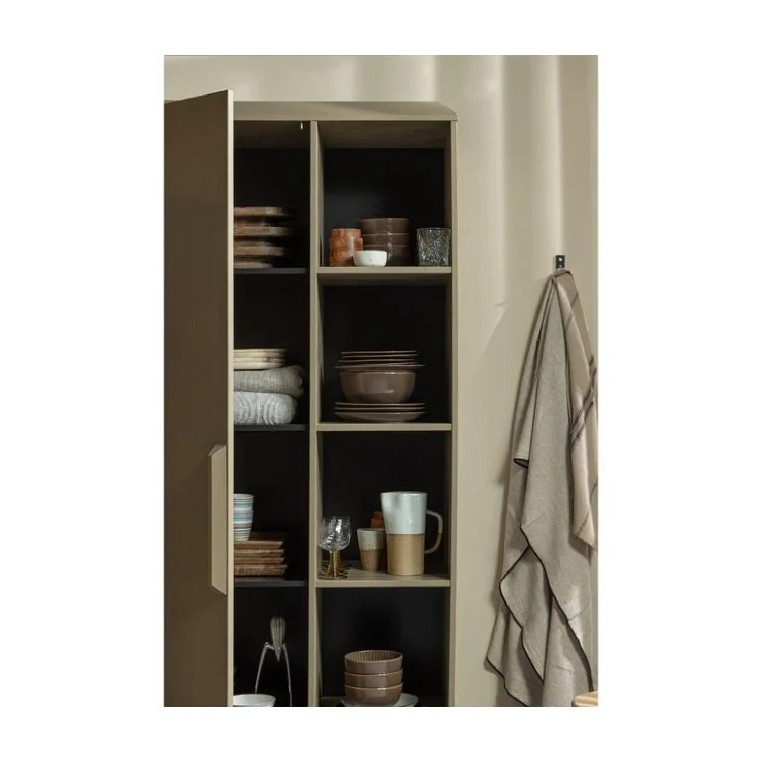 WOOOD Wandkasten|Industriele Kasten|Lowen Opbergkast Dennenhout Mud 100cm