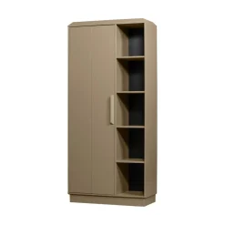 WOOOD Wandkasten|Industriele Kasten|Lowen Opbergkast Dennenhout Mud 100cm