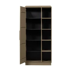 WOOOD Wandkasten|Industriele Kasten|Lowen Opbergkast Dennenhout Mud 100cm