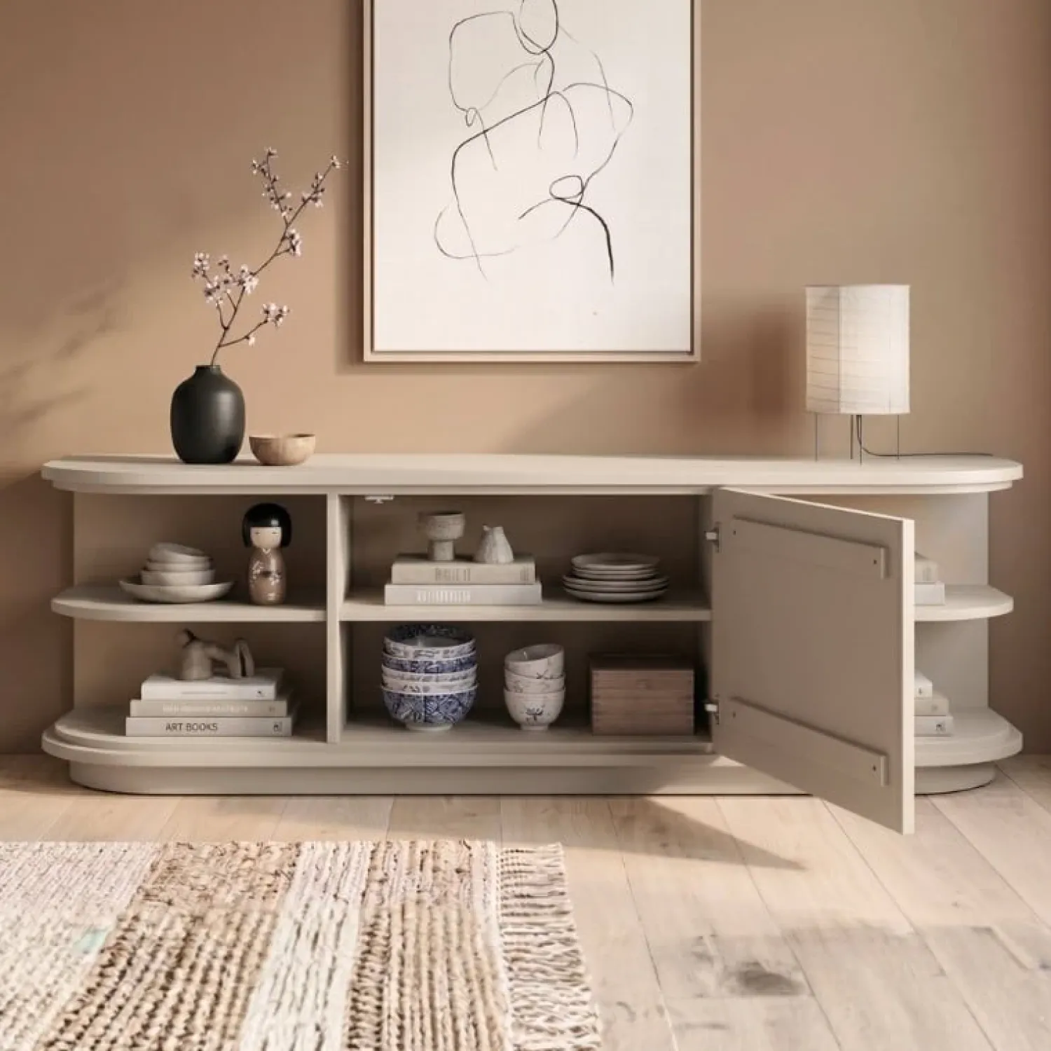Vane Living Dressoirs|Industriele Kasten|Luca Dressoir Zand 165cm