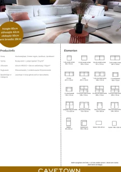 EasyFurn Hoekbanken|Loungebanken|Luca Hoekbank (Long chair + 2,5 zits + Divan arm)