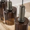 Kalfort Hanglampen|Glazen Hanglamp|Luca 6-lichts Hanglamp Bruin