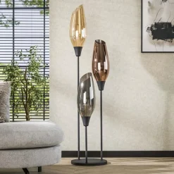 Kalfort Vloerlampen|Lucario 3-lichts Vloerlamp XL Mixglas