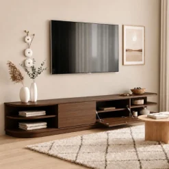 Vane Living Industriele Kasten|Tv Meubels|Luca Staand Tv meubel Walnoot 190 cm