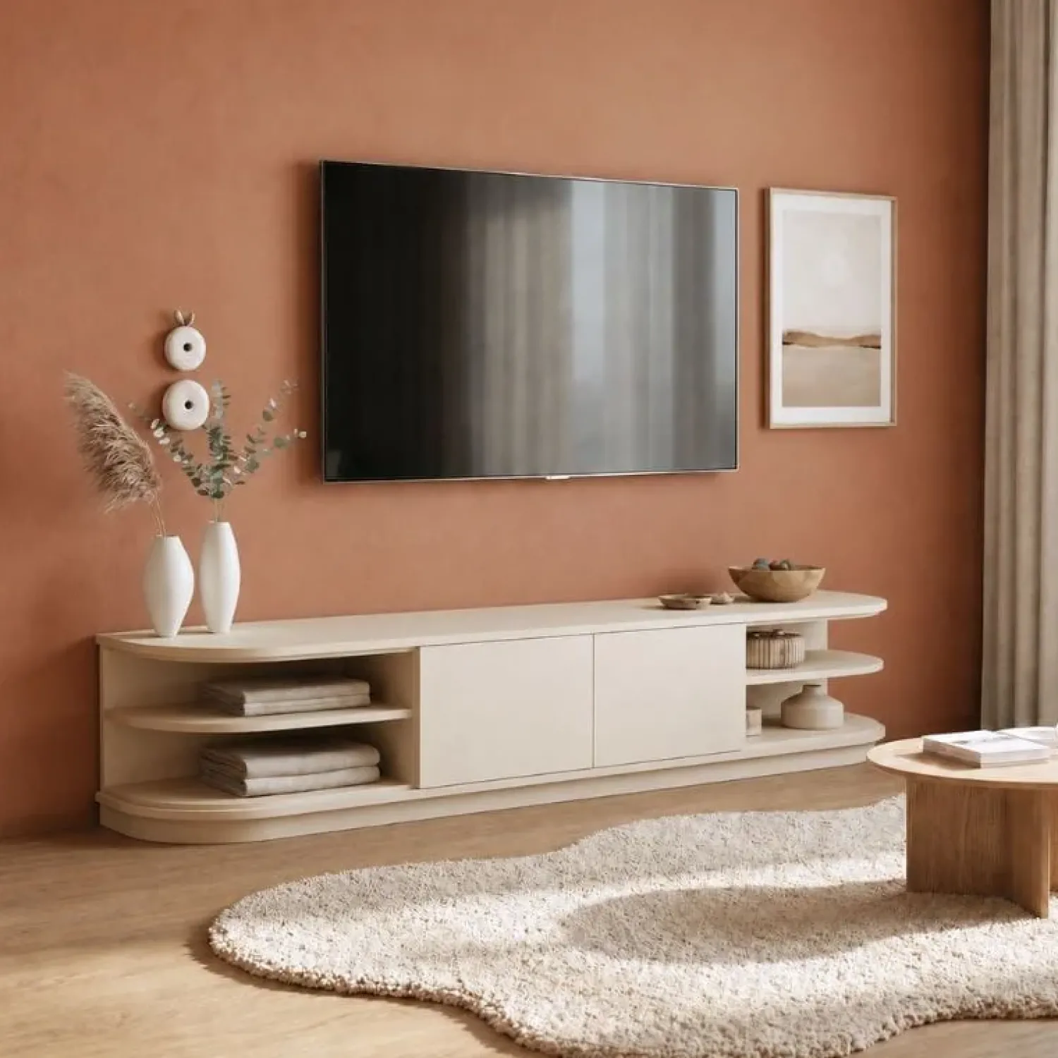 Vane Living Industriele Kasten|Tv Meubels|Luca Staand Tv meubel Zand 160 cm