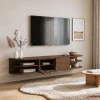 Vane Living Industriele Kasten|Tv Meubels|Luca zwevend Tv meubel Walnoot 160 cm