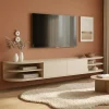 Vane Living Industriele Kasten|Tv Meubels|Luca zwevend Tv meubel Zand 220 cm