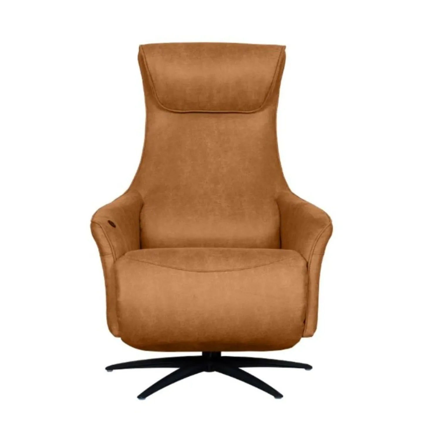 Label51 Fauteuils|Lund Elektrische Fauteuil Cognac Microleder