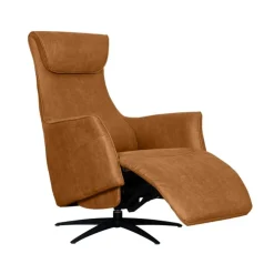 Label51 Fauteuils|Lund Elektrische Fauteuil Cognac Microleder