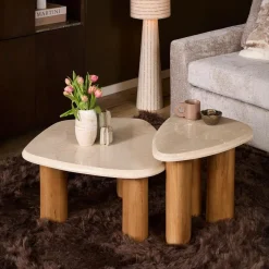 Furndea Salontafels|Lunea Salontafel Creme Marmer 60 cm