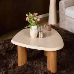 Furndea Salontafels|Lunea Salontafel Creme Marmer 84 cm