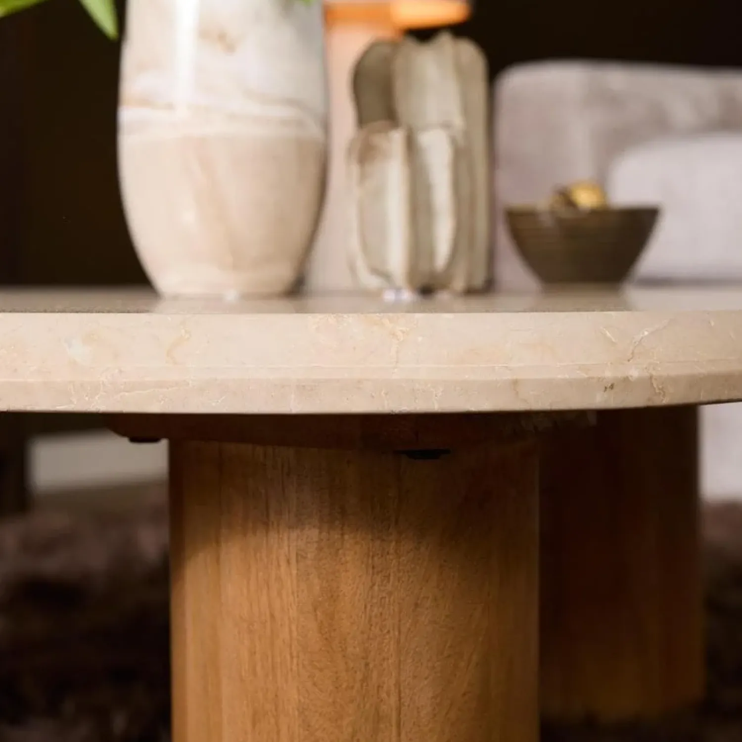 Furndea Salontafels|Lunea Salontafel Creme Marmer 84 cm
