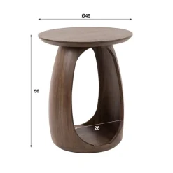 Kalfort Bijzettafels|Luno Bijzettafel S Acaciahout bruin 49cm