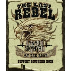 Cavetown Metalen Borden|Lynyrd Skynyrd the last Rebel - metalen bord