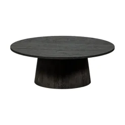 WOOOD Salontafels|Maan Salontafel rond MDF Donkerbruin 100cm