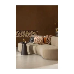 WOOOD Salontafels|Maan Salontafel rond MDF Donkerbruin 40cm