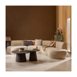 WOOOD Salontafels|Maan Salontafel rond MDF Donkerbruin 60cm