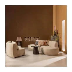 WOOOD Salontafels|Maan Salontafel rond MDF Donkerbruin 80cm
