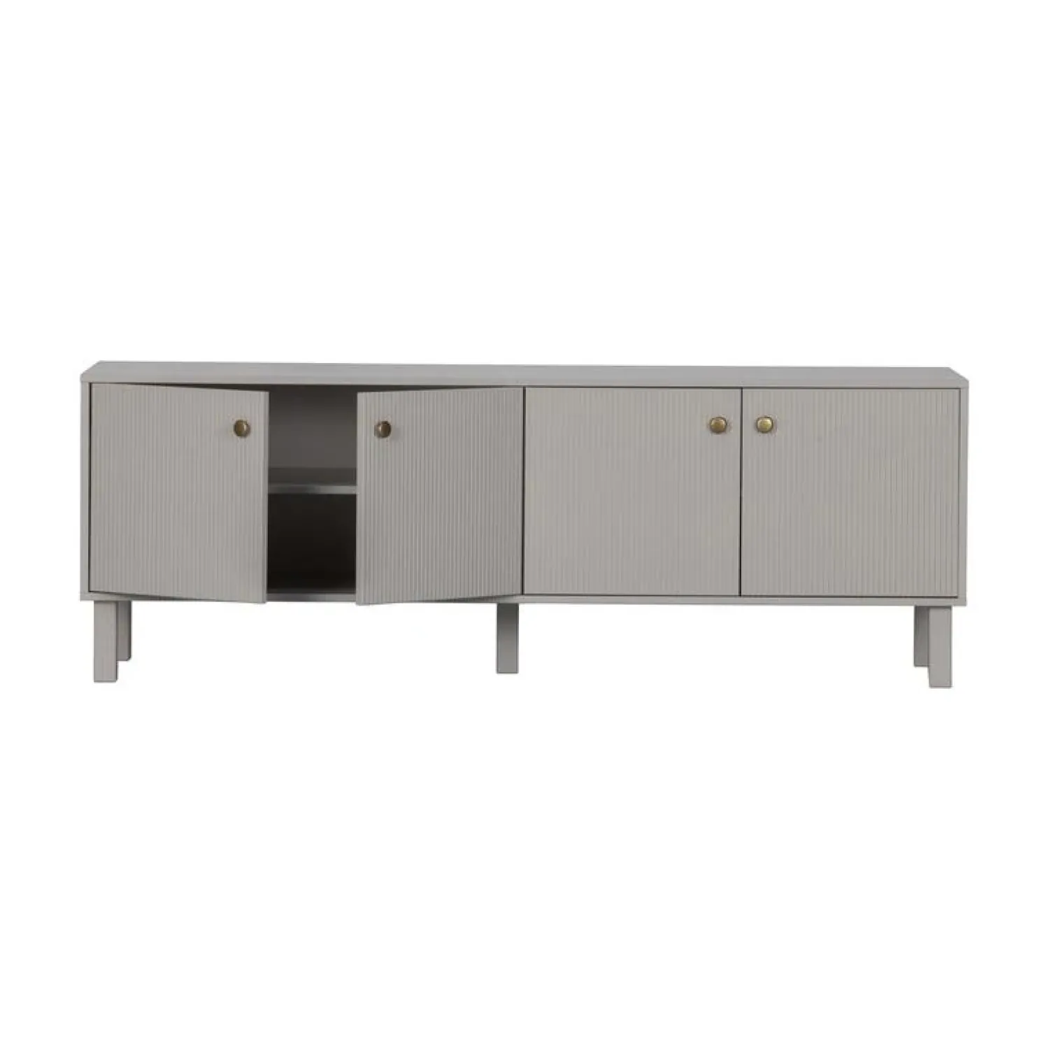 WOOOD Industriele Kasten|Tv Meubels|Madu TV Meubel Dennenhout Wolkengrijs 160cm