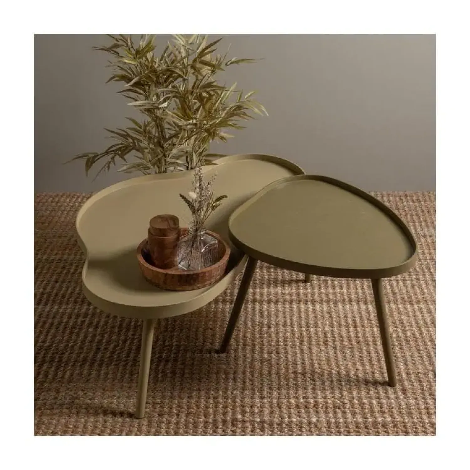 WOOOD Salontafels|Mae Salontafel organisch hout alpaca 100cm