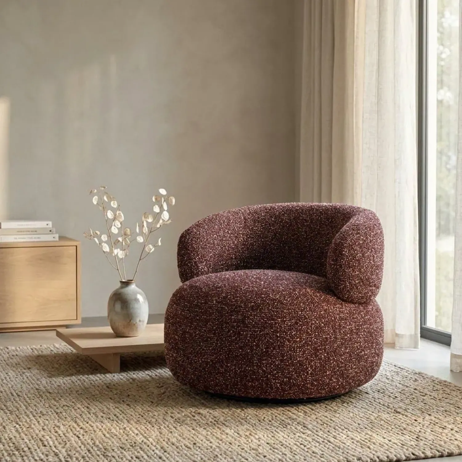Eleonora Fauteuils|Maeve Fauteuil stof Rood