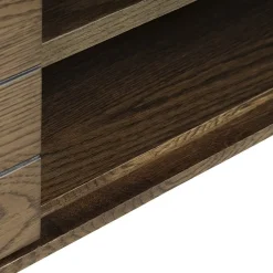 LykkeHome Industriele Kasten|Tv Meubels|Malou TV meubel donkerbruin eikenhoutfineer 120cm