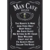 Cavetown Metalen Borden|Man Cave Rules - metalen bord