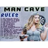 Cavetown Metalen Borden|Man Cave Rules - metalen bord