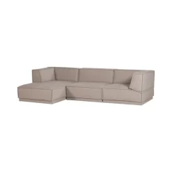 WOOOD Modulaire Banken|Manu Bank Chaise longue Links Grove chenille Naturel